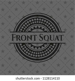 Front Squat realistic dark emblem
