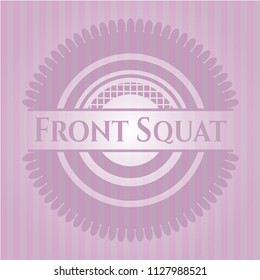 Front Squat realistic pink emblem