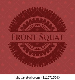  Front Squat red emblem. Retro