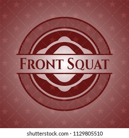 Front Squat red emblem. Retro