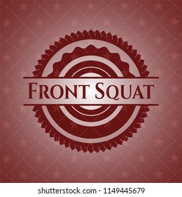 Front Squat red icon or emblem