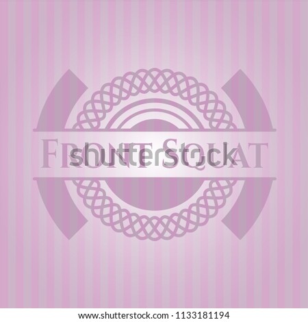 Front Squat retro pink emblem