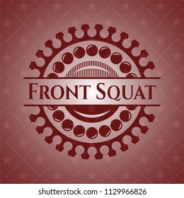 Front Squat retro red emblem