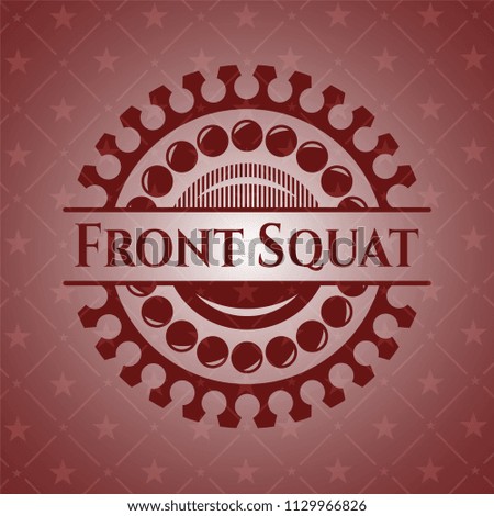 Front Squat retro red emblem