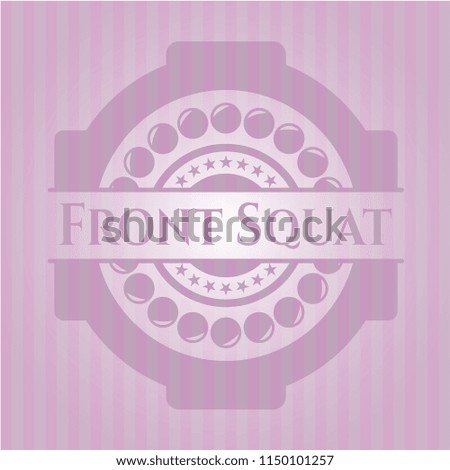 Front Squat retro style pink emblem