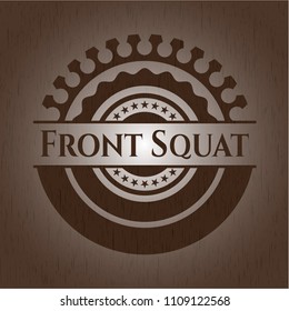 Front Squat retro style wood emblem