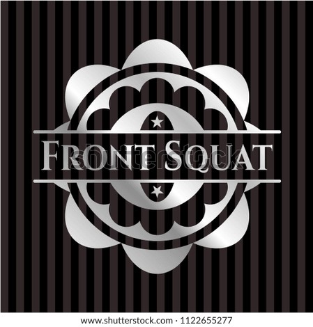 Front Squat silvery shiny badge