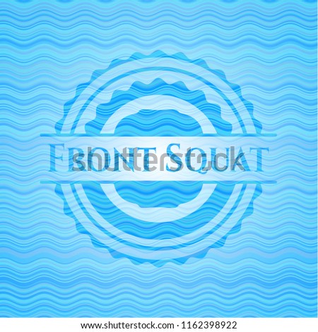 Front Squat water wave style badge.
