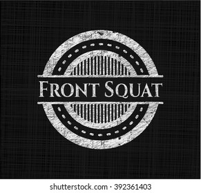 Front Squat written on a blackboard