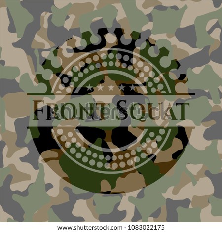  Front Squat written on a camouflage texture