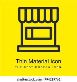 Front store with awning bright yellow material minimal icon or logo design