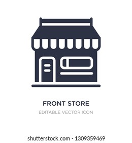 front store with awning icon on white background. Simple element illustration from Commerce concept. front store with awning icon symbol design.