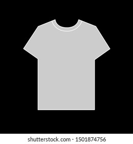 Front templates simple grey T-shirt. Vector