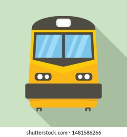 Front of train icon. Flat illustration of front of train vector icon for web design