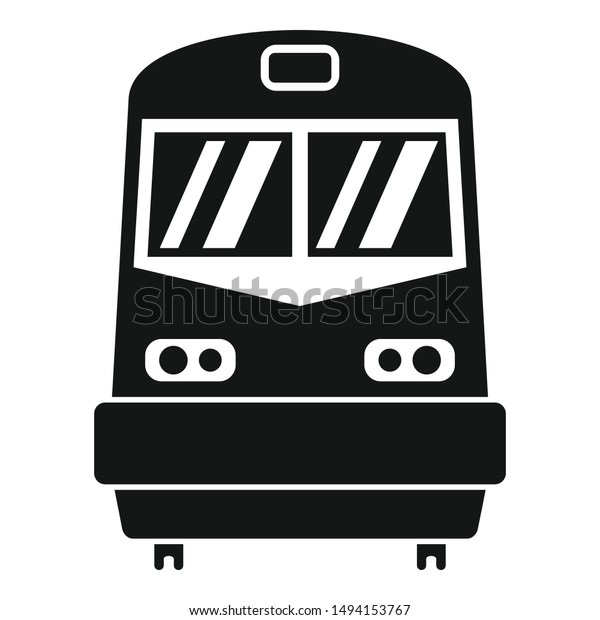 Front train icon.\
Simple illustration of front train vector icon for web design\
isolated on white\
background