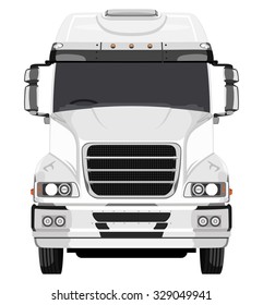 Front of the truck on a white background