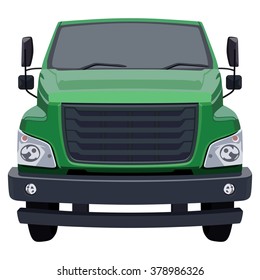 Front of the truck on a white background