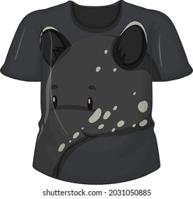 Front Of T-shirt With Baby Anteater Pattern Illustration