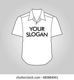 Front T-shirt Template Vector Design, Eps 10 Illustration