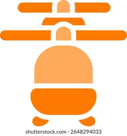 front twin rotor helicopter icon dualtone style design