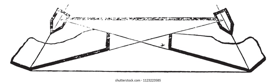 Front of Vauban, Second trace, vintage engraved illustration. Magasin Pittoresque 1841.
