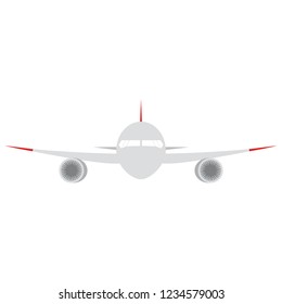 front view of a airplane