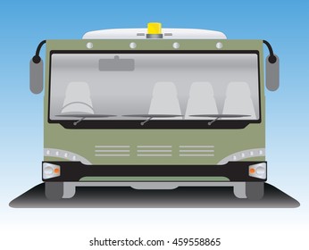 Front view of Airport bus