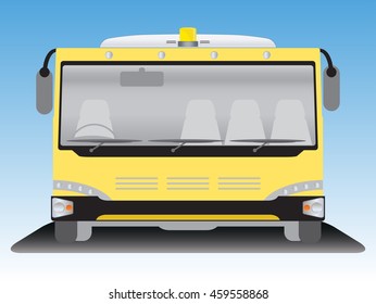 Front view of Airport bus
