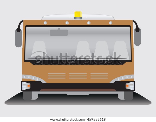 Front view of Airport\
bus