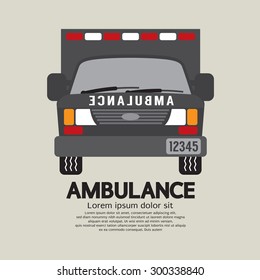 Front View Of Ambulance Vector Illustration 
