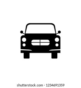 front view automobile, car icon. Element of transport front view icon for mobile concept and web apps. Glyph front view automobile, car icon can be used for web and mobile