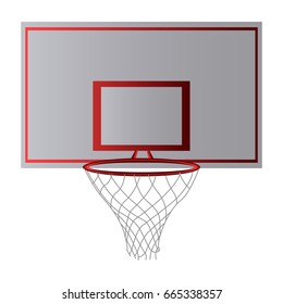 Front view of a basketball net, Vector illustration