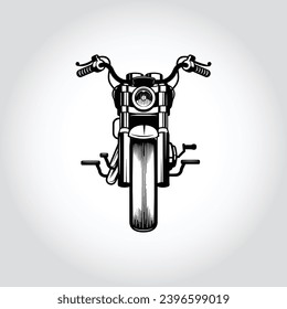 Front view Bike Vector realistic logo