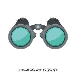 front view binoculars with blue glasses