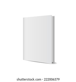 front view of Blank book cover white. vector illustrations