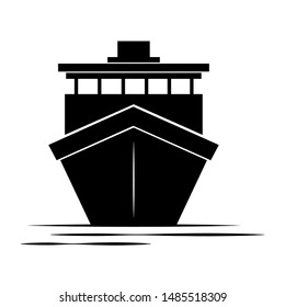 front view of a boat, vector illustration design