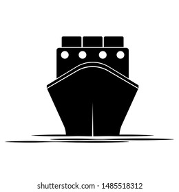 front view of a boat, vector illustration design