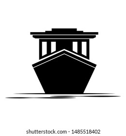 front view of a boat, vector illustration design