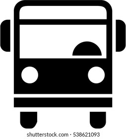Front view bus icon