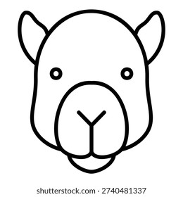 Front view of camel head icon