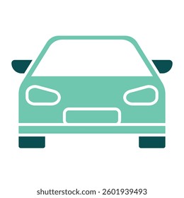 Front View Car Editable Stroke Icon