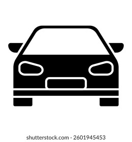 Front View Car Flat Icon.