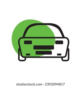 Front view of a car icon Vector illustration