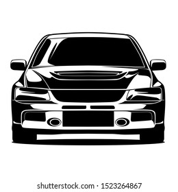 front view car illustration for conceptual design