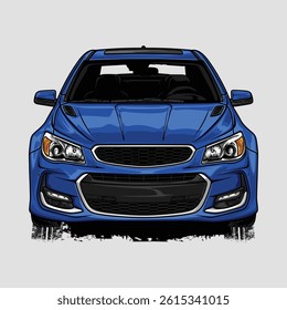 Front view car illustration for conceptual design