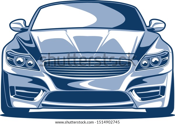 front view
car illustration for conceptual
design
