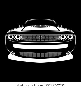 Diseño de silueta de coche de vista frontal 1