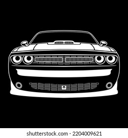 Front view car silhouette design 7 vector