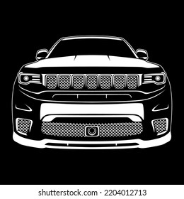Front view car silhouette design 8 vector