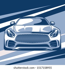 Front view car vector illustration 